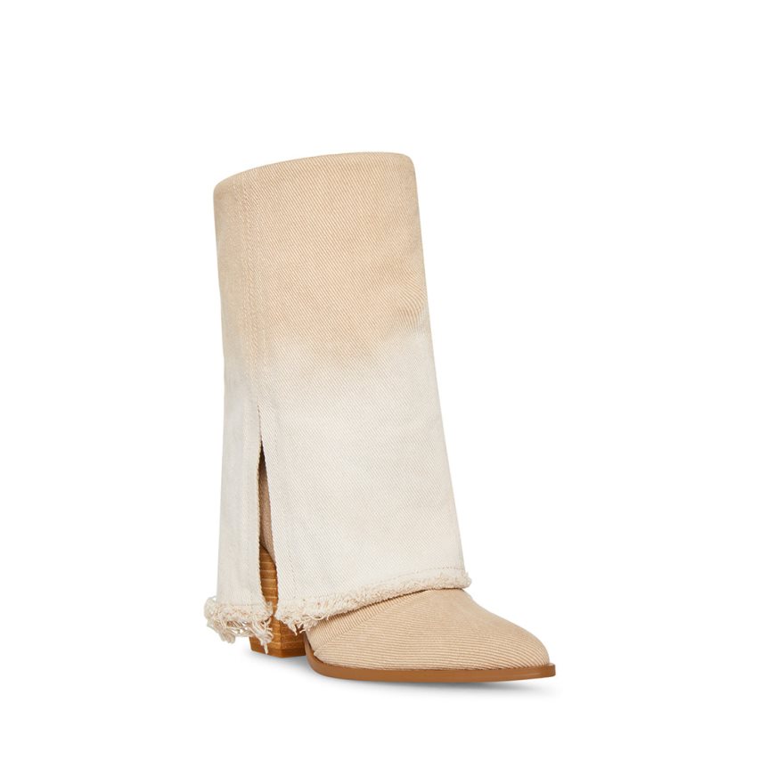 Botas Altas Steve Madden Livvy Denim Mujer Beige | ES PK3921